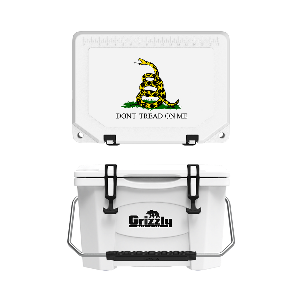 DONT TREAD ON ME Grizzly 20 - White – Grizzly Coolers