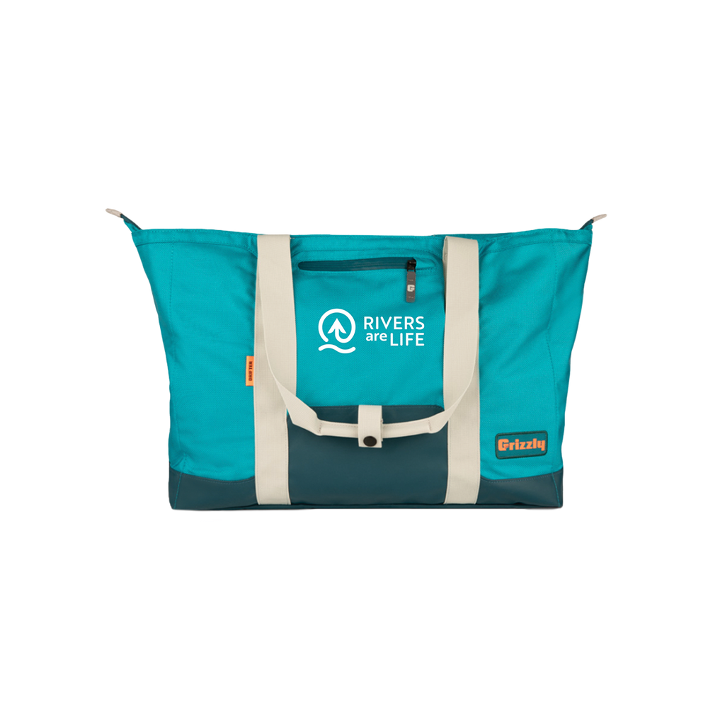 Rivers Are Life Drifter Carryall - Glacier Blue – Grizzly Coolers