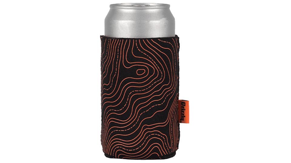 Grizzly Can Koozie Black/Orange