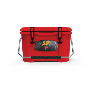 Grizzly Cooler with Iowa State adhesive base & lid graphics