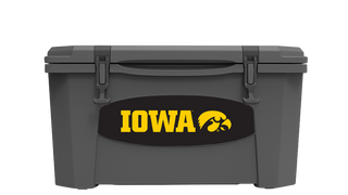 Grizzly 20, 45 or 60 with Iowa Hawkeyes adhesive base & lid graphics