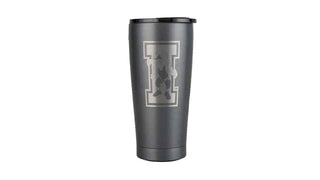 front view of iowa hawkeye wrestling stainless steel cup