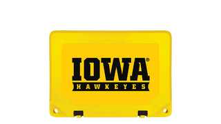 Grizzly Cooler with Iowa Hawkeyes adhesive lid graphic