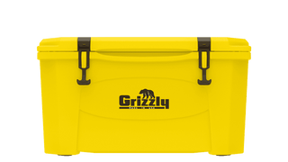 Grizzly Cooler with Iowa Hawkeyes adhesive lid graphic