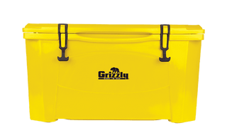 Grizzly Cooler with Iowa Hawkeyes adhesive lid graphic